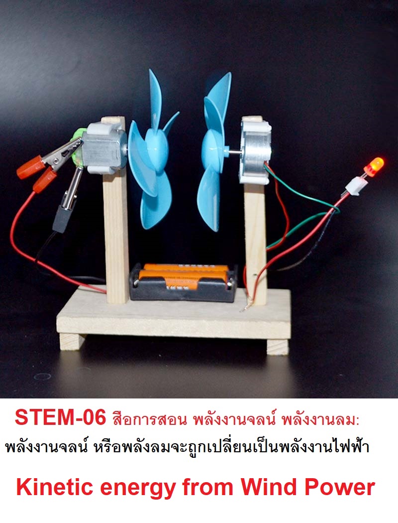 RELUX สื่อการเรียน STEM กังหันพลังลม เรียนรู้พลังงานลม หรือพลังงานจลน์ เพื่อสร้างพลังงานไฟฟ้า *Generator Motor* เสริมสร้างอัจฉริยะ STEM-06 *ไม่มีแบต*